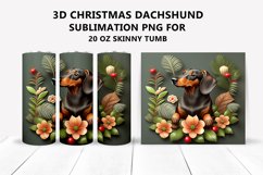 3D Christmas Dachshund Tumbler Product Image 1