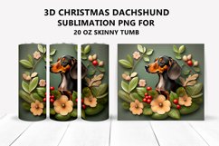 3D Christmas Dachshund Tumbler Product Image 1