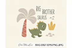 Big brother saurus SVG, Dinosaur Svg, Baby SVG, Dino Svg, Product Image 2