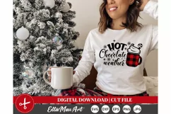 Hot chocolate weather Christmas SVG, Winter SVG, Product Image 2