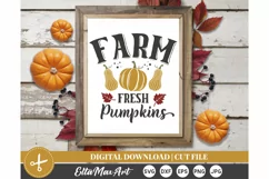 Farm fresh pumpkins SVG, Fall svg, Autumn SVG, Pumpkin Svg, Product Image 1