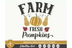 Farm fresh pumpkins SVG, Fall svg, Autumn SVG, Pumpkin Svg, Product Image 2