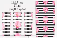 Roses Skinny glitter tumbler wraps Sublimation. 20 oz. Product Image 2