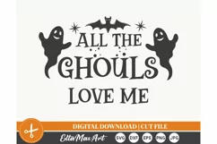 All the ghouls love me SVG, Halloween SVG, Pumpkin svg, PNG Product Image 2