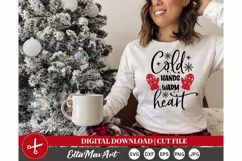 Cold hands warm heart, Christmas SVG, Winter SVG, Product Image 2