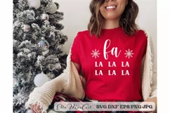 La la la la SVG, Merry Christmas SVG, Christmas quote SVG, Product Image 1
