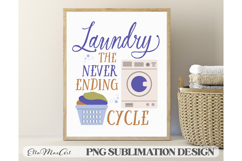 Laundry the never ending cycle, Laundry PNG, Washing PNG, Product Image 1