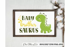 Baby brother Saurus SVG, Dinosaur svg, Baby Brother Product Image 2