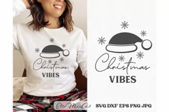 Christmas vibes, Merry Christmas SVG, Christmas quote SVG, Product Image 1