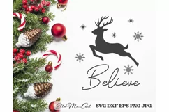 Believe, Merry Christmas SVG, Christmas quote SVG, Product Image 2