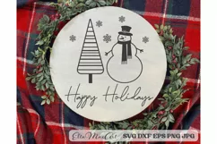 Happy Holidays, Merry Christmas SVG, Christmas quote SVG Product Image 3