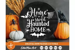 Home Sweet Haunted Home SVG, Halloween SVG, Farmhouse SVG Product Image 5
