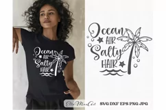 Ocean air salty hair SVG, Summer Svg, Beach Svg, Hello Beach Product Image 2
