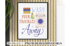 Wash your troubles away, Laundry PNG, Washing PNG, Dry PNG, Product Image 1