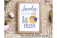 Laundry clean and fresh, Laundry PNG, Washing PNG, Dry PNG, Product Image 1