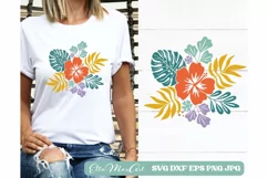 Flower SVG Cut File, Floral Bouquet Svg, Tropical Flowers Product Image 2