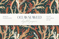 Coral Reef Seaweed Seamless Ocean Pattern Product Image 1