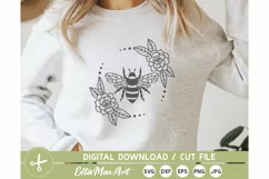 Bee Svg, Floral Bee Wreath Svg, Bee SVG File, Honey Bee svg, Product Image 4