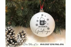 Seasons greetings, Merry Christmas SVG, Christmas quote Product Image 2