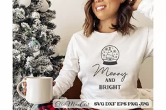 Merry and bright SVG, Merry Christmas SVG, Christmas quote S Product Image 2