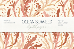 Coral Reef Seaweed Seamless Ocean Pattern Product Image 1
