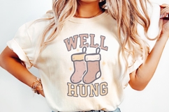 Well Hung PNG, Funny Christmas Stocking Shirt, Digital Product Image 2
