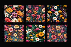 Wildflowers Digital Paper, Floral Seamless Patterns Product Image 2