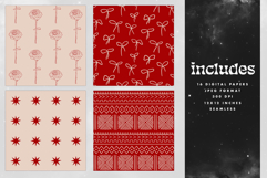 16 Ivory &amp; Ruby Seamless Patterns Product Image 2