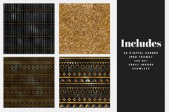 Black and Gold Bogolan Digital Paper Product Image 3
