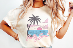 Retro Summer Salty Soul Png, Summer Shirt Designs, Digital Product Image 2