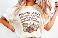 Pumpkins Leaves Hayrides Bonfires Fall PNG, Autumn Coffee Product Image 2