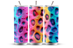 Abstract Rainbow Animal Print Patterns, Tumbler Wraps 20 oz Product Image 2