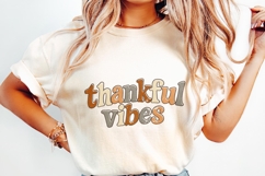 Thankful Vibes PNG Retro Shirt, Fall Aesthetic Tee Design, Product Image 2