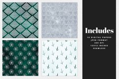 Malachite and Pearl Digital Paper | 16 JPEG Seamless Pattern Product Image 2