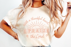 With a Thankful Heart I Praise the Lord Christian PNG, Product Image 2
