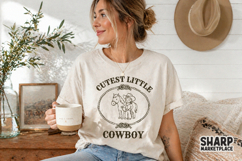 Cutest Little Cowboy, Western PNG For Trendy Shirt PNG, Product Image 2