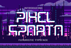 Pixel Sparta | Futuristic Display Typeface OTF &amp; TTF Product Image 1