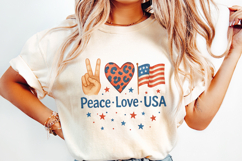 4th of July PNG, Peace Love USA, Independence Day PNG, Product Image 2