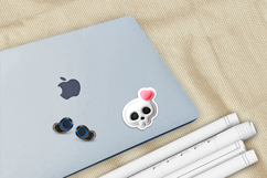 Cute Pink Halloween Printable Stickers PNG Files Product Image 2