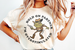 Hold On Partner Im Overstimulated PNG, Funny Frog Meme Png, Product Image 2