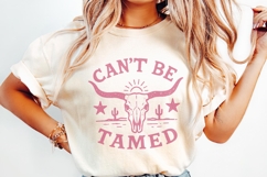 Can&#039;t Be Tamed PNG, Western Skull Digital Download, Cowgirl Product Image 2