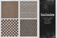 Boho Kraft Seamless Patterns - 16 JPEG Patterns Product Image 2