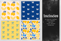 Lemon Coquette Seamless Patterns - 16 JPEG Patterns Product Image 2