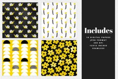 Citron & Noir Digital Paper | 16 JPEG Seamless Patterns Product Image 2