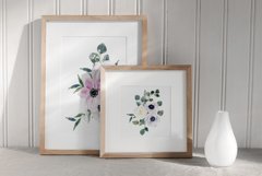 Watercolor anemones bouquets Clipart PNG / Sublimation Product Image 3