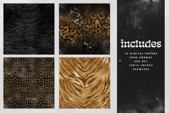 16 Black &amp; Gold Luxury Safari Seamless Patterns Product Image 2