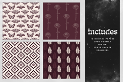 16 Ivory &amp; Burgundy Seamless Patterns Product Image 2