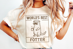 World&#039;s Best Fotter PNG, Funny Otter Dad Shirt, Digital Product Image 2