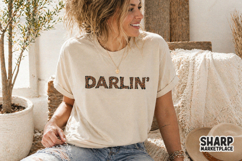 Darlin' Western PNG, Trendy Shirt PNG, Funny Cowgirl Product Image 2