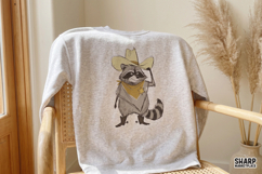 Western Raccoon Cowboy Illustration, Funny PNG Shirt Product Image 2